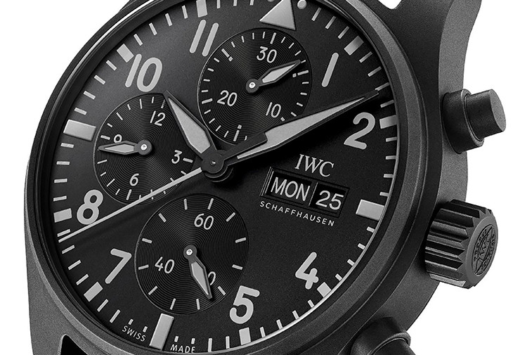IWC萬國錶飛行員系列Top Gun海軍空戰部隊瓷化鈦金屬計時腕錶41