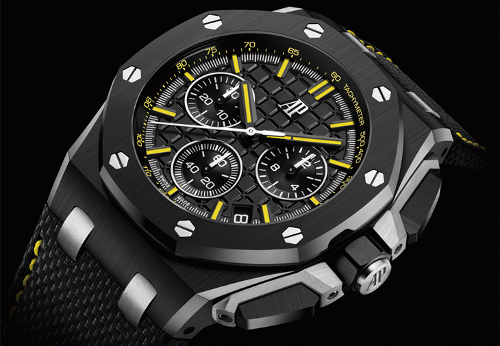 愛彼AUDEMARS PIGUET皇家橡樹離岸型30週年黑色陶瓷自動計時碼錶