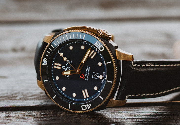 ANONIMO Nautilo皇家海軍青銅潛水腕錶