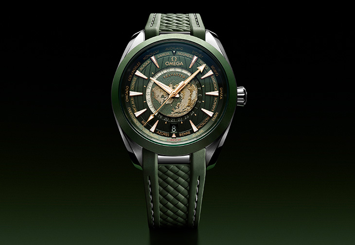 歐米茄OMEGA Aqua Terra 150米系列同軸擒縱43毫米大師天文台世界時區腕錶