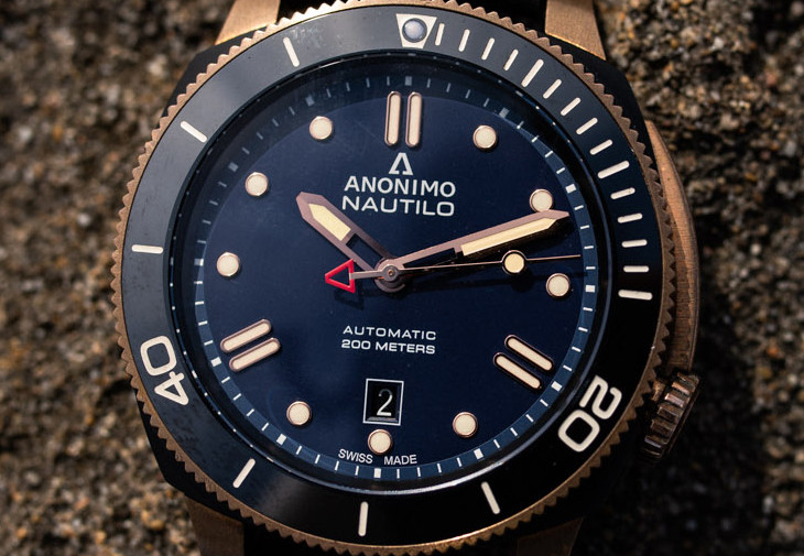 ANONIMO Nautilo皇家海軍青銅潛水腕錶