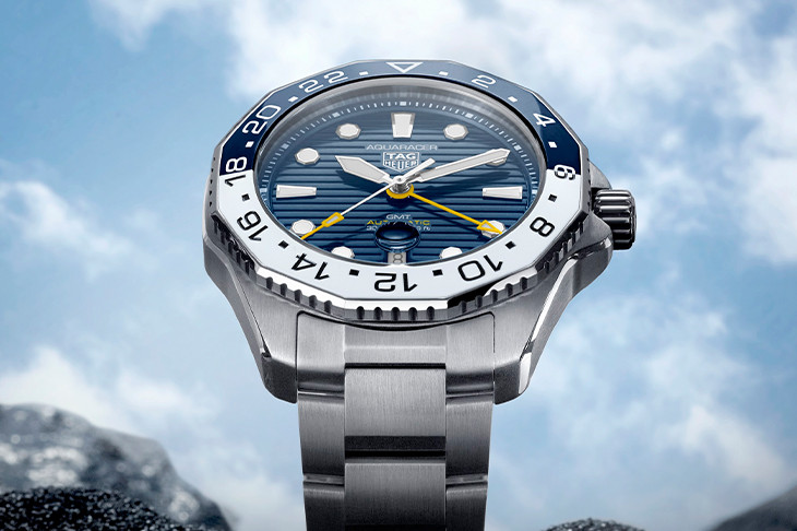 泰格豪雅Aquaracer Professional 300 GMT兩地時間腕錶