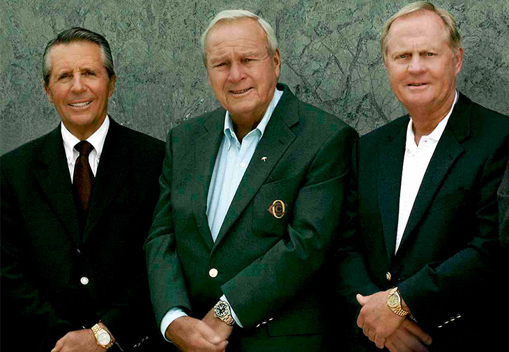 蓋瑞.普萊耶(Gary Player)、阿諾‧帕瑪(Arnold Palmer)與傑克.尼克勞斯(Jack Nicklaus)