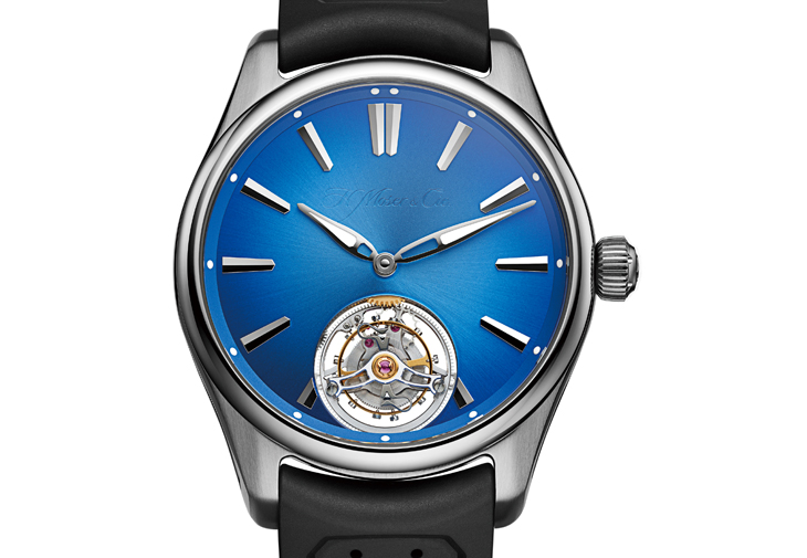 亨利慕時H.MOSER & CIE 開拓者陀飛輪北極藍腕錶
