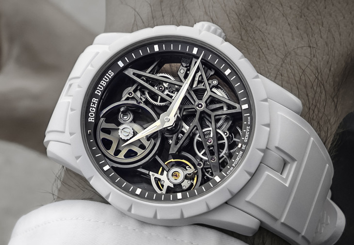 羅杰杜彼Roger Dubuis Excalibur Monobalancier鏤空自動上鍊單擺輪腕錶