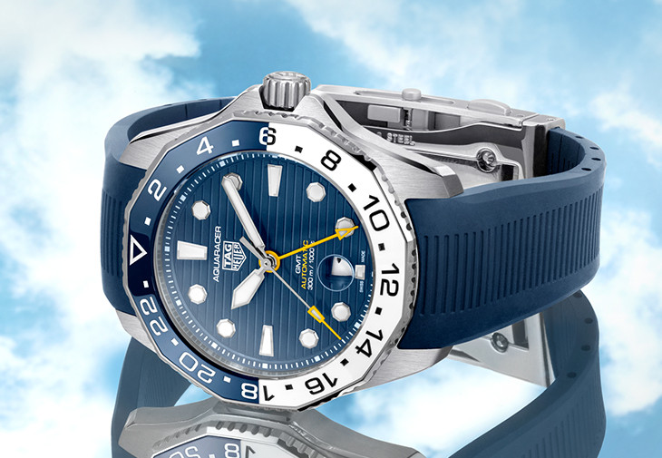 泰格豪雅Aquaracer Professional 300 GMT兩地時間腕錶