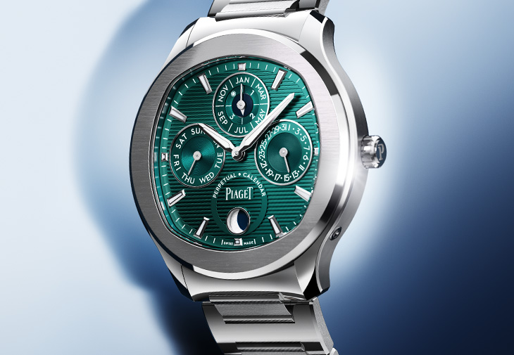 伯爵表PIAGET Polo系列礦石綠超薄萬年曆自動腕錶