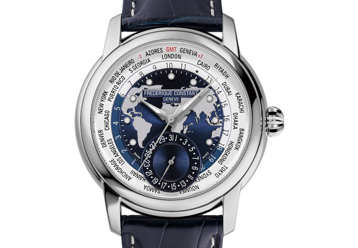 康斯登FREDERIQUE CONSTANT Classics Worldtimer Manufacture百年經典世界時區自製機芯腕錶