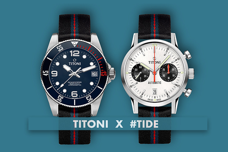 TITONI x Tide織紋錶帶