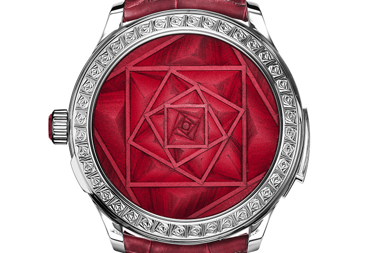 帕瑪強尼PARMIGIANI方形玫瑰大明火琺瑯系列Rosa Mystica紅玫瑰三問報時腕錶