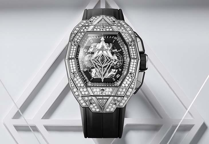 宇舶HUBLOT Spirit of Big Bang Sang Bleu計時碼錶鈦金滿鑽款