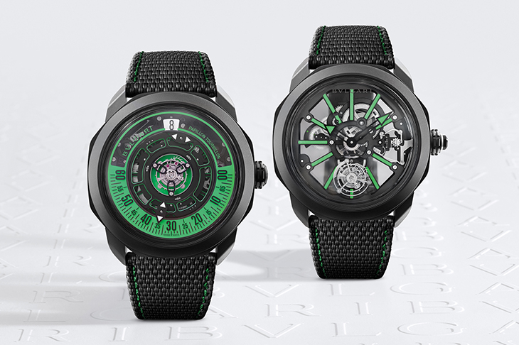 寶格麗BVLGARI Octo Roma Striking Papillon Tourbillon蝴蝶中置陀飛輪腕錶 Octo Roma Striking Tourbillon Saphir水晶陀飛輪腕錶