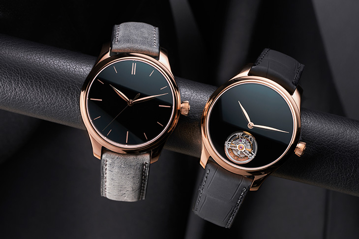 H. MOSER & CIE.亨利慕時勇創者陀飛輪Vantablack®概念腕錶、大三針Vantablack®腕錶