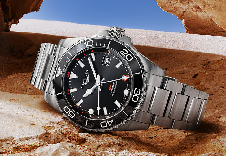 浪琴表LONGINES HydroConquest GMT深海征服者系列兩地時區腕錶