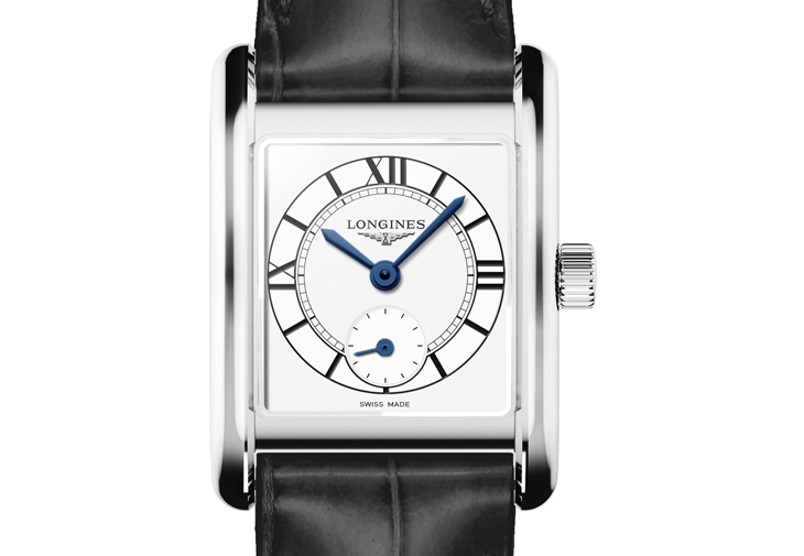 浪琴表LONGINES Mini DolceVita迷你多情系列Cosmo面盤黑色鱷魚皮革錶帶腕錶