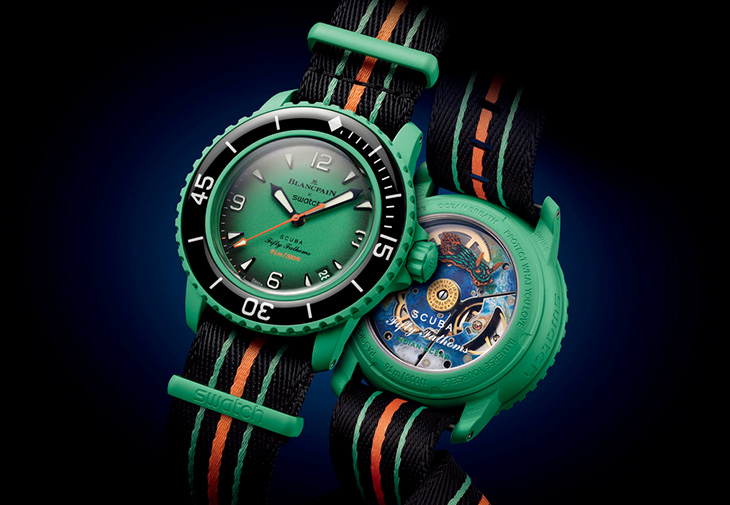 BLANCPAIN x SWATCH Bioceramic Scuba Fifty Fathoms Indian Ocean腕錶