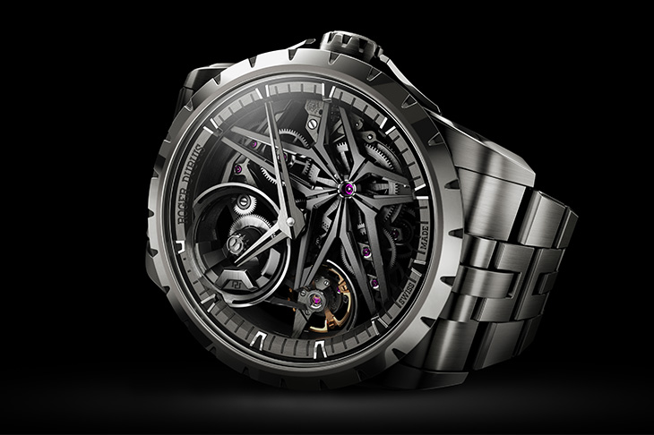 ROGER DUBUIS羅杰杜彼王者系列鈦金屬單擺輪腕錶
