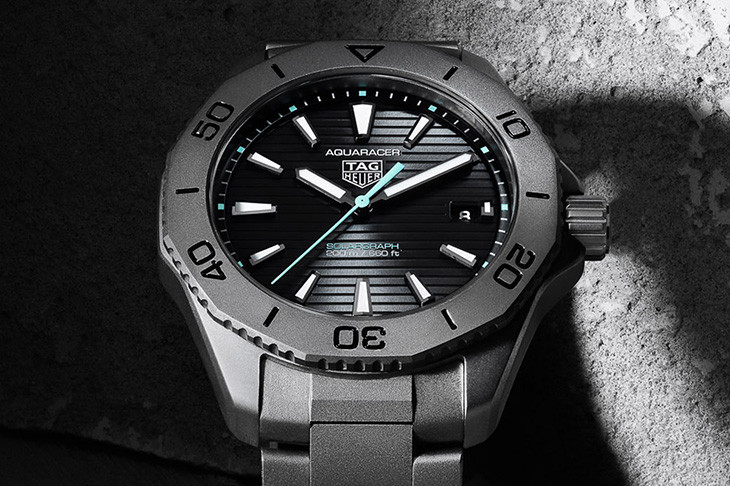 泰格豪雅TAG HEUER Aquaracer Professional 200 Solargraph太陽能鈦金屬腕錶