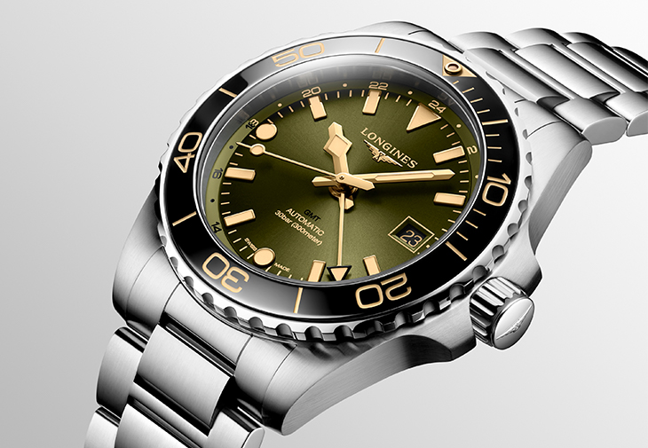 浪琴表LONGINES HydroConquest GMT深海征服者系列兩地時區腕錶