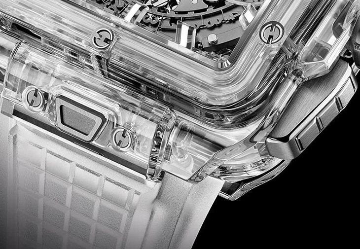 宇舶HUBLOT Square Bang Unico藍寶石計時碼錶