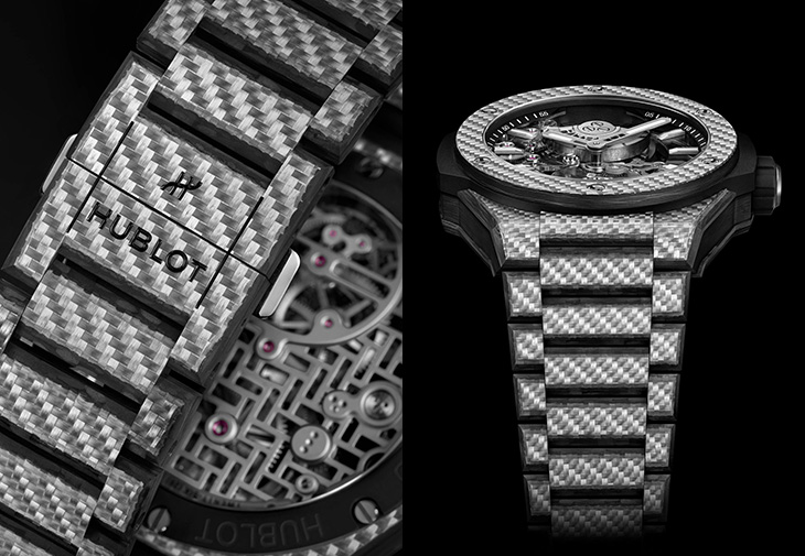 宇舶HUBLOT Big Bang Integrated陀飛輪全碳纖維鍊帶腕錶