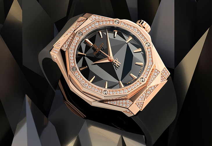 HUBLOT宇舶經典融合系列Orlinski皇金腕錶皇金交錯鑲鑽款