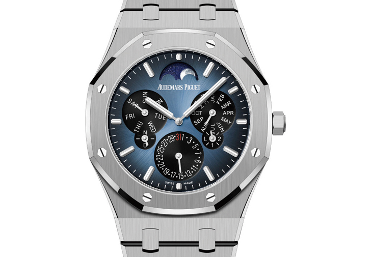 愛彼AUDEMARS PIGUET 皇家橡樹自動萬年曆超薄腕錶