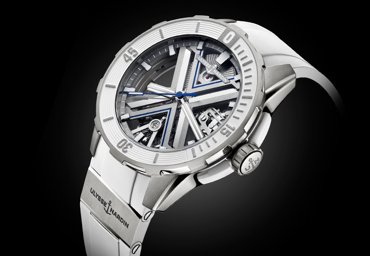雅典錶ULYSSE NARDIN Diver X鏤空腕錶炫白款