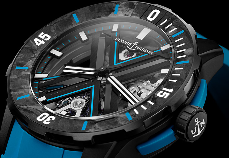 雅典錶ULYSSE NARDIN 潛水系列Diver X鏤空腕錶蔚藍款