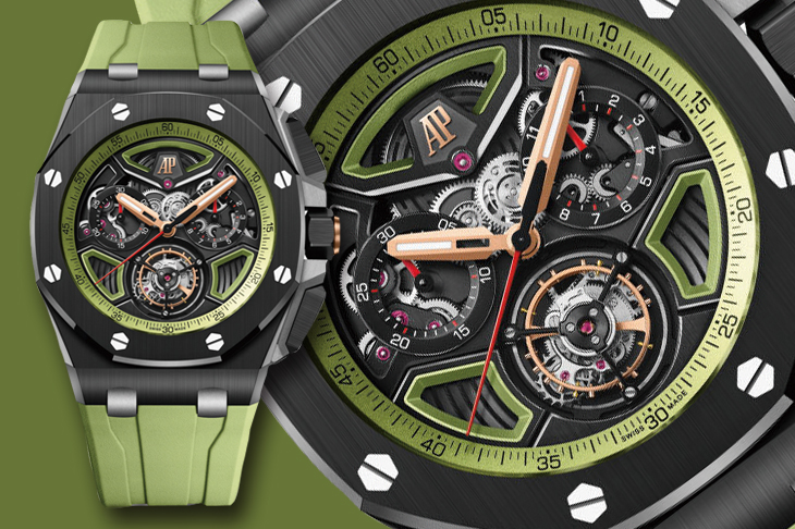 愛彼AUDEMARS PIGUET 皇家橡樹離岸型飛行陀飛輪自動計時腕錶