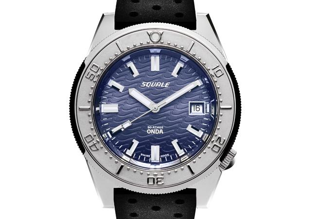 SQUALE 1521海洋Onda系列紫面橡膠錶帶錶款