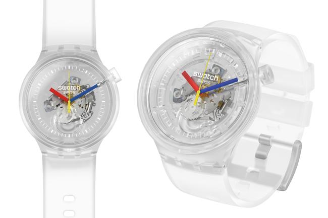 SWATCH Big Bold Jelly穿透白腕錶