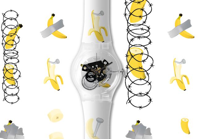 SWATCH「香蕉貼牆」