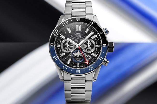 泰格豪雅Carrera Heuer 02 GMT兩地時間計時腕錶