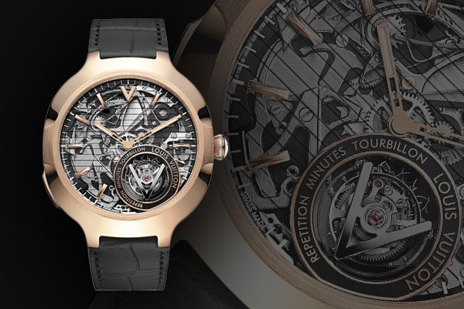 路易威登 LOUIS VUITTON Voyager Répétition Minute Tourbillon Volant Or Rose LV