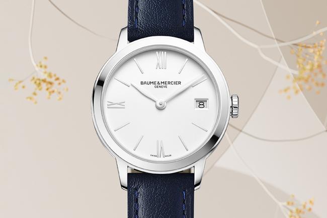 名士BAUME & MERCIER萊斯麥系列31毫米白色石英錶