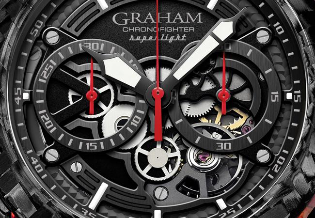 格林漢GRAHAM戰機超輕碳纖維系列鏤空腕錶