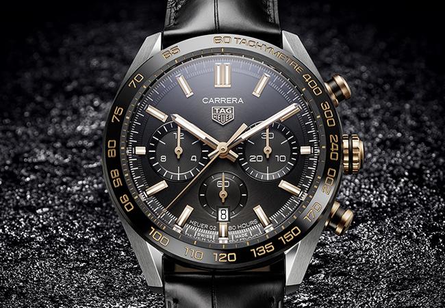 泰格豪雅TAG Heuer Sport Calibre H02黑面玫瑰金自動計時腕錶