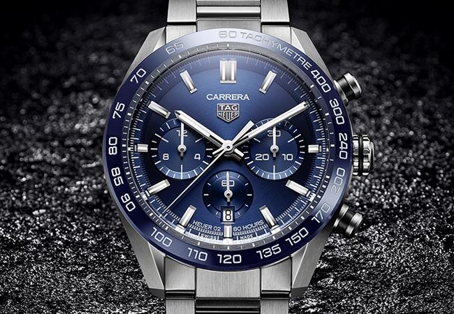 泰格豪雅TAG Heuer Carrera Sport Calibre H02藍面自動計時腕錶