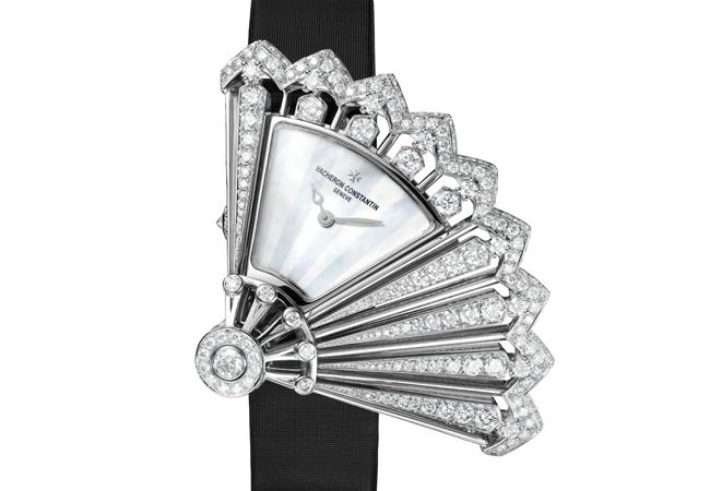 江詩丹頓VACHERON CONSTANTIN Heure Discrete 白金摺扇女錶 古董錶