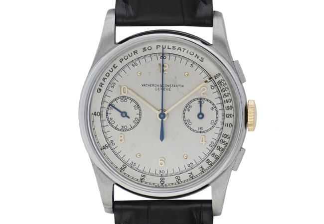 江詩丹頓VACHERON CONSTANTIN Staybrite分鐘計時男裝精鋼腕錶(1943年)