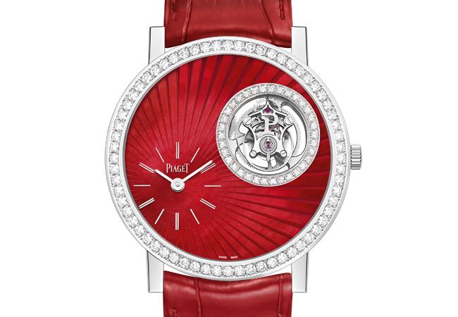 伯爵PIAGET Wings of Light 細工鑲嵌工藝面盤陀飛輪腕錶