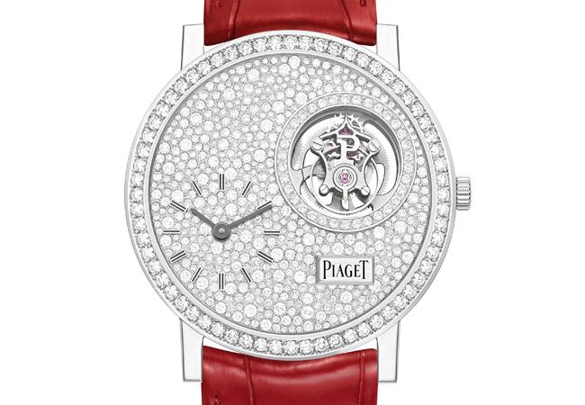伯爵PIAGET Wings of Light 細工鑲嵌工藝面盤陀飛輪腕錶
