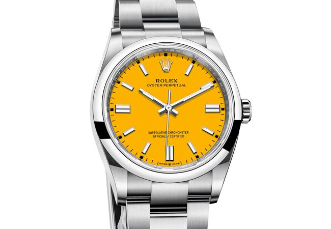 勞力士ROLEX Oyster Perpetual黃面款126000