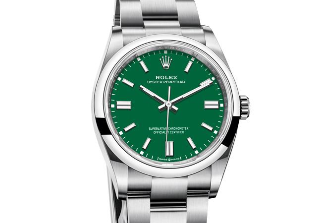 勞力士ROLEX Oyster Perpetual綠面款126000