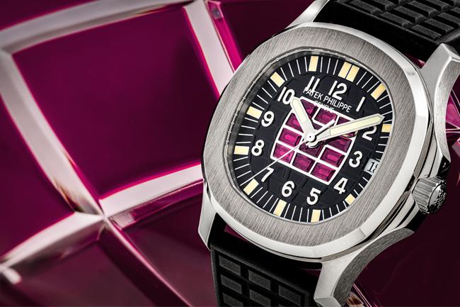 百達翡麗PATEK PHILIPPE型號 5063的18k白金鑲紅寶石自動上鍊腕錶