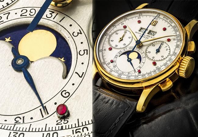 百達翡麗PATEK PHILIPPE18k金萬年曆計時腕錶