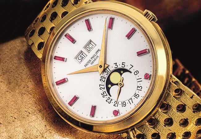 百達翡麗PATEK PHILIPPE型號3448/8的18k 金自動上弦腕錶