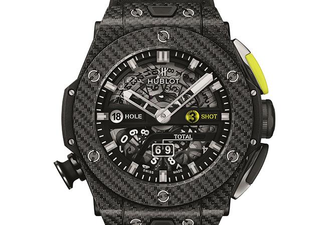 宇舶HUBLOT BIG BANG UNICO GOLF BLACK CARBON黑色碳纖維腕錶,型號:416.YS.1120.VR