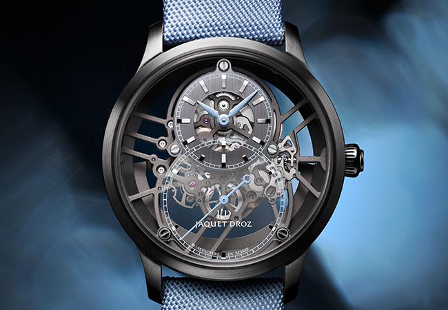 雅克德羅JAQUET DROZ大秒針SKELET-ONE鏤空腕錶,型號:J003525546